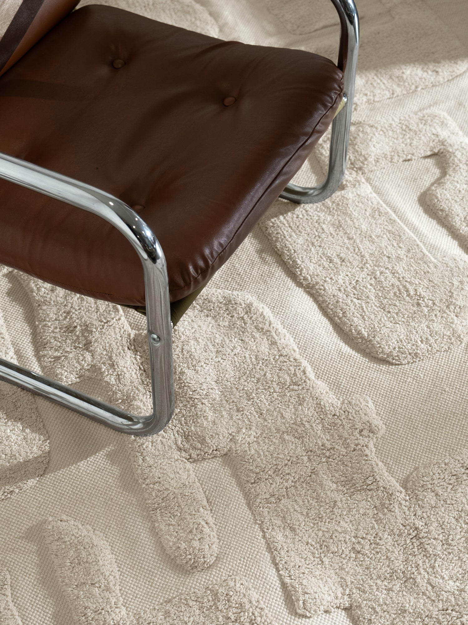 Tarkine neutral washable organic cotton rug